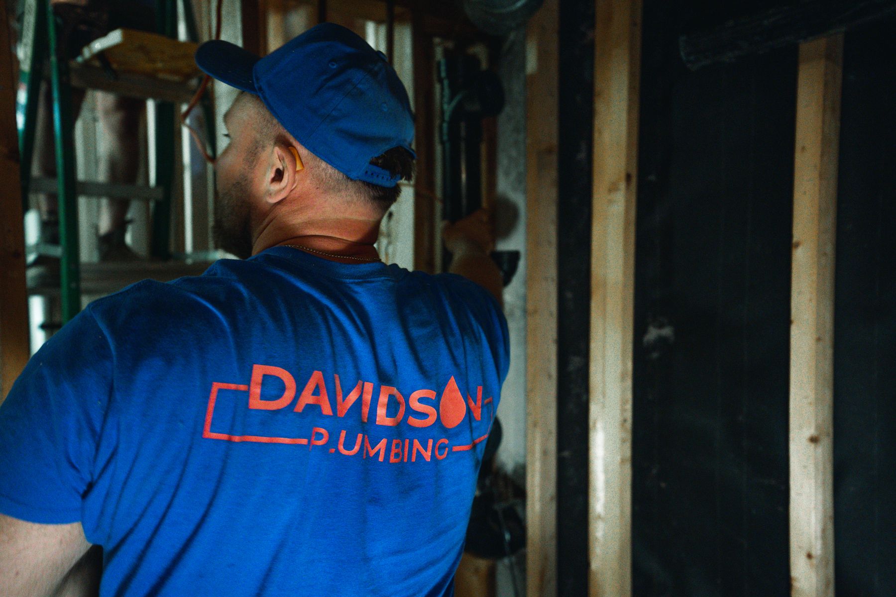 Davidson Plumbing crew on the job, photographed by Mike Mala