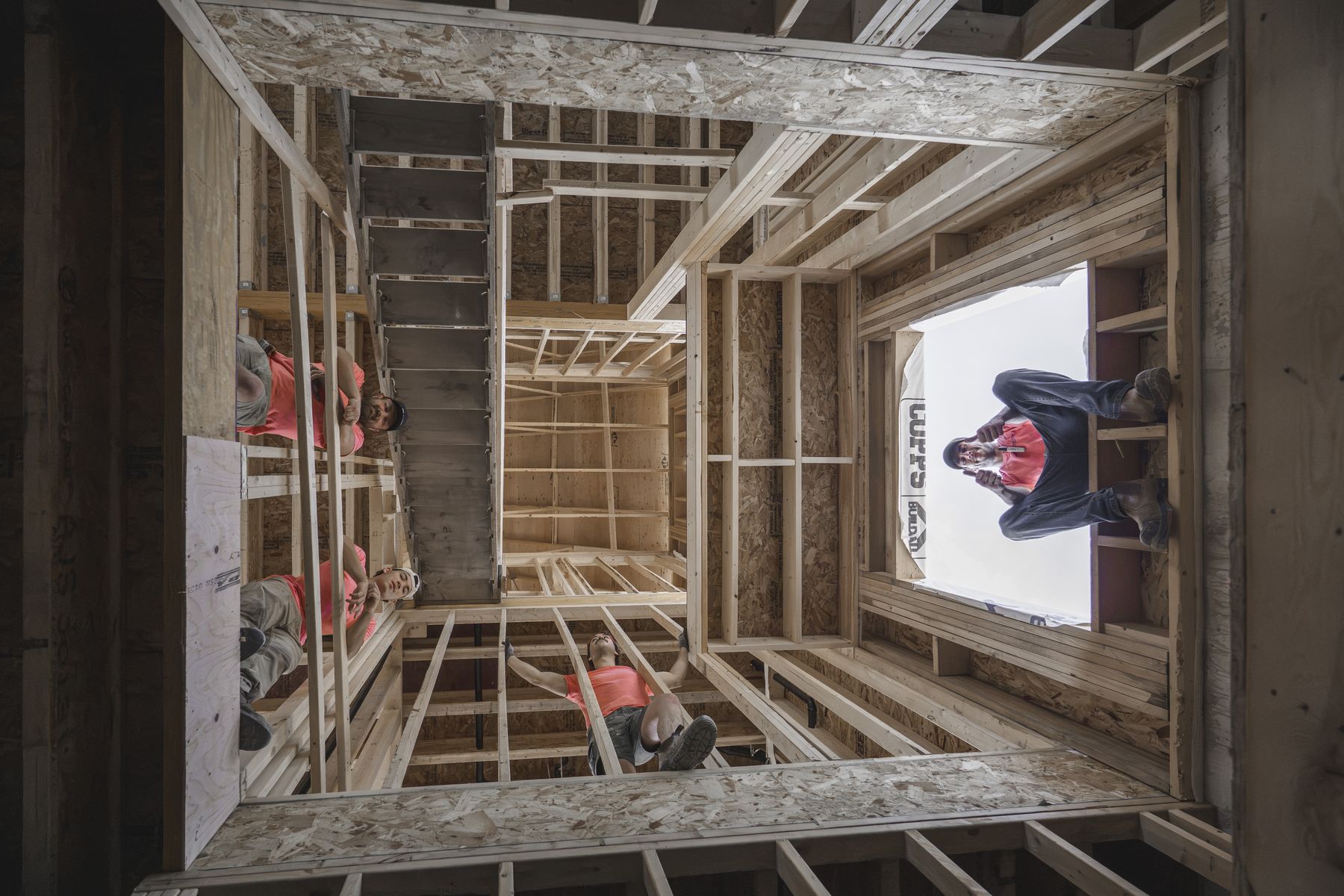 Davidson Plumbing crew on the job, photographed by Mike Mala